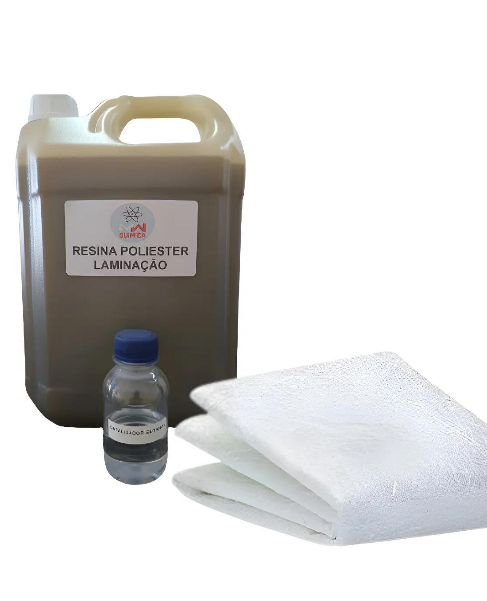 Resina Poliester C/ Catalisador 2kg + 2kg Talco Industrial - Capa