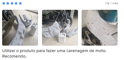 Avaliação real no Mercado Livre - Carenagem de moto com resina MW Química